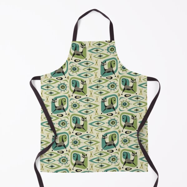 Item preview, Mid Century Cat Abstract - Lime and Teal designed and sold by studioxtine.