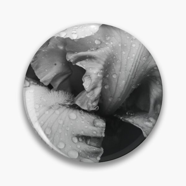 Item preview, Rain Kissed Iris In Black & White designed and sold by TJFox.