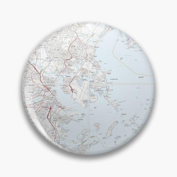 Item preview, Boston, MA, Quad Topographical Map Clean designed and sold by PGHPhotoCo.