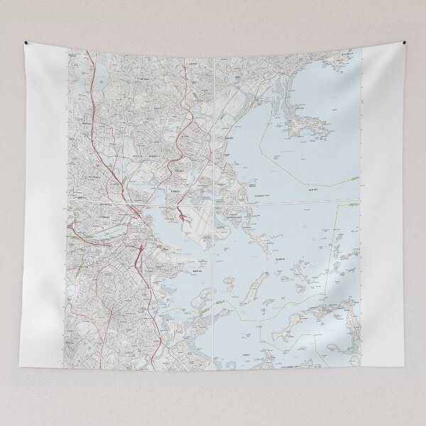 Item preview, Boston, MA, Quad Topographical Map Clean designed and sold by PGHPhotoCo.