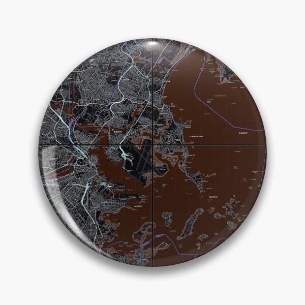 Item preview, Boston, MA, Quad Topographical Map Dark designed and sold by PGHPhotoCo.