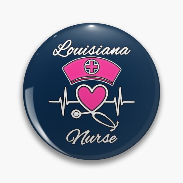 Item preview, Louisiana Nurse - Nurse Hat, Heart, and Stethoscope designed and sold by Drucifer76.