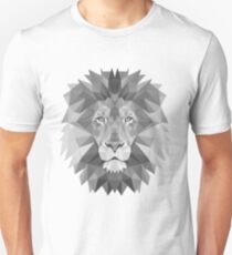 Geometric Lion in B&W Unisex T-Shirt