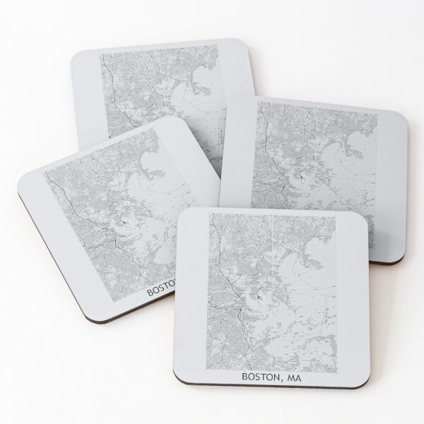 Item preview, Boston, MA, Quad Topographical Map Grey designed and sold by PGHPhotoCo.