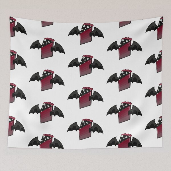 Item preview, Red velvet Halloween bat cake slice designed and sold by MeliCollective.