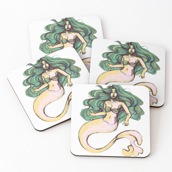 Item preview, Green and yellow mermaid  designed and sold by Jae  Rainbow.