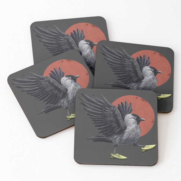 Item preview, Jackdaw playing footy in grey designed and sold by CharlieCreature.