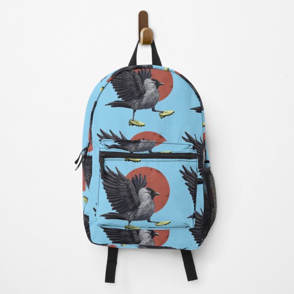 Item preview, Jackdaw playing footy in blue designed and sold by CharlieCreature.