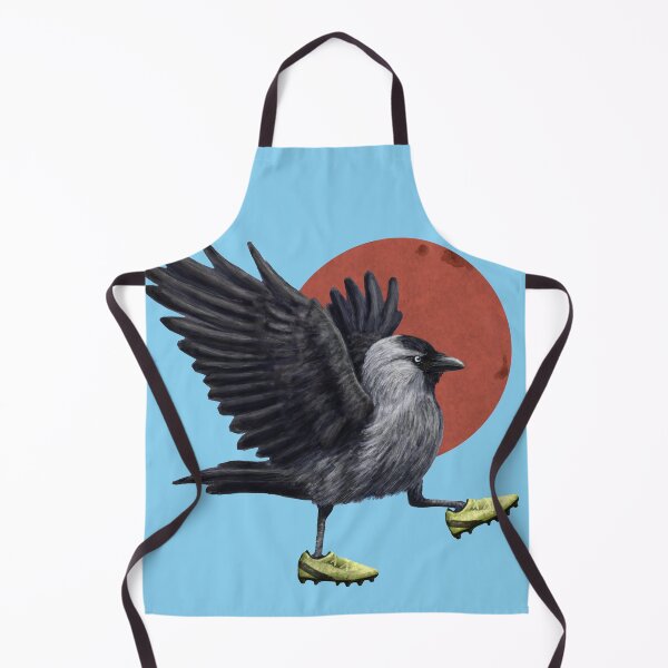 Item preview, Jackdaw playing footy in blue designed and sold by CharlieCreature.