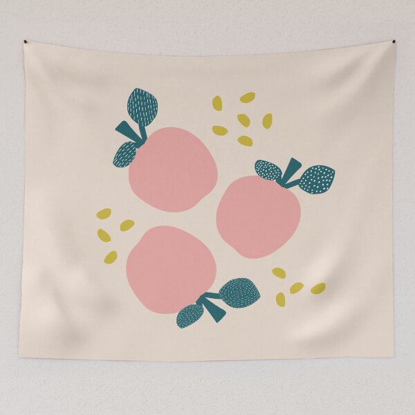 Item preview, Three Cute Pastel Pink Apples  designed and sold by Ildiko Sipos.