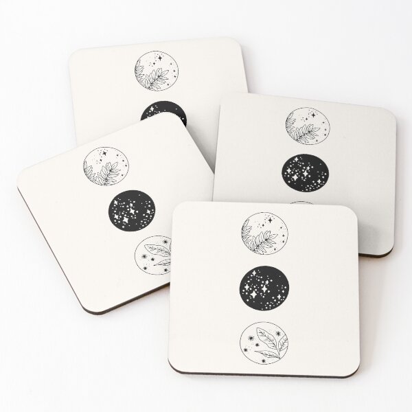 Item preview, black and beige leafs and stars designed and sold by cherry by hs (coucou).
