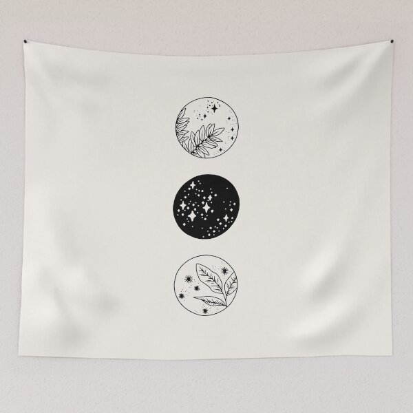 Item preview, black and beige leafs and stars designed and sold by cherry by hs (coucou).