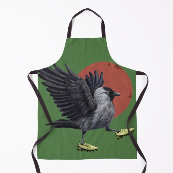 Item preview, Jackdaw playing footy in green designed and sold by CharlieCreature.