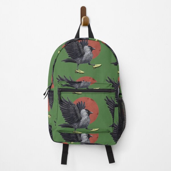 Item preview, Jackdaw playing footy in green designed and sold by CharlieCreature.