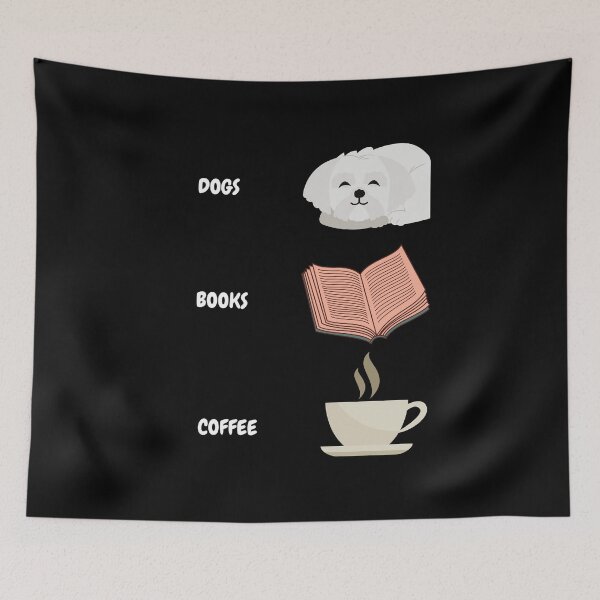 Artikelvorschau, Hund, Bücher und Kaffee von SIMPLE entworfen und verkauft von FawadAhmad.