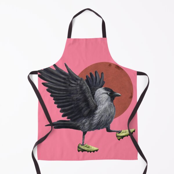 Item preview, Jackdaw playing footy in pink designed and sold by CharlieCreature.