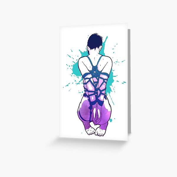 Shibari artwork - Rope art  Greeting Card