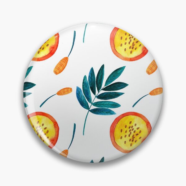 Item preview, Patrón floral acuarela dibujada a mano con frutas y hojas designed and sold by idolizeyou.