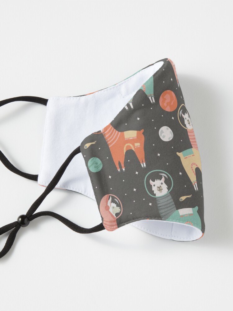 Alternate view of Astronaut Llamas in Space Mask