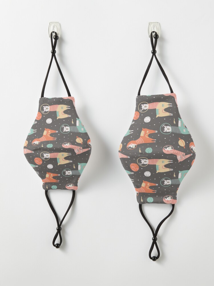 Alternate view of Astronaut Llamas in Space Mask