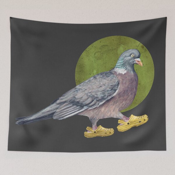 Item preview, Pigeon In Shoes in grey designed and sold by CharlieCreature.