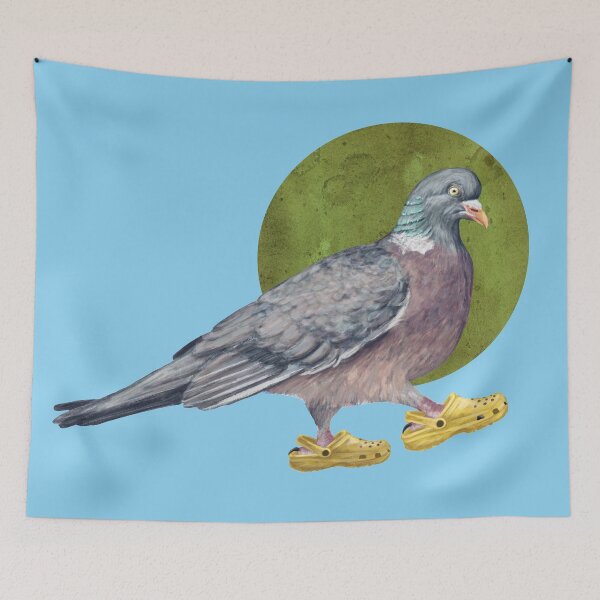 Item preview, Pigeon In Shoes in blue designed and sold by CharlieCreature.