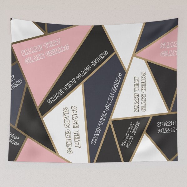 Item preview, Smash That Glass Ceiling! (Pink/White/Navy) designed and sold by HeraAndKosmos.