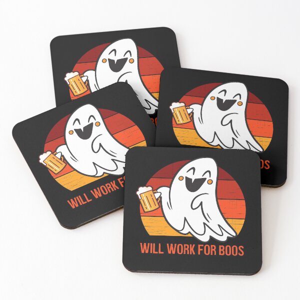 Artikelvorschau, Funktioniert für Boos Cute Halloween Pun Ghost Beer entworfen und verkauft von ForFunDesigns.