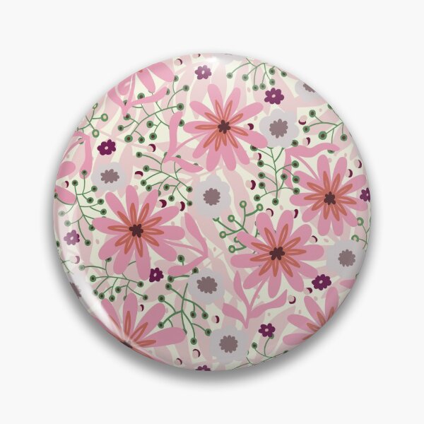Item preview, Silver snow pink floral pattern designed and sold by galaconfettiss.
