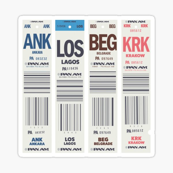 Item preview, Pan American World Airways Travel Luggage Tags Design designed and sold by justjonboy.