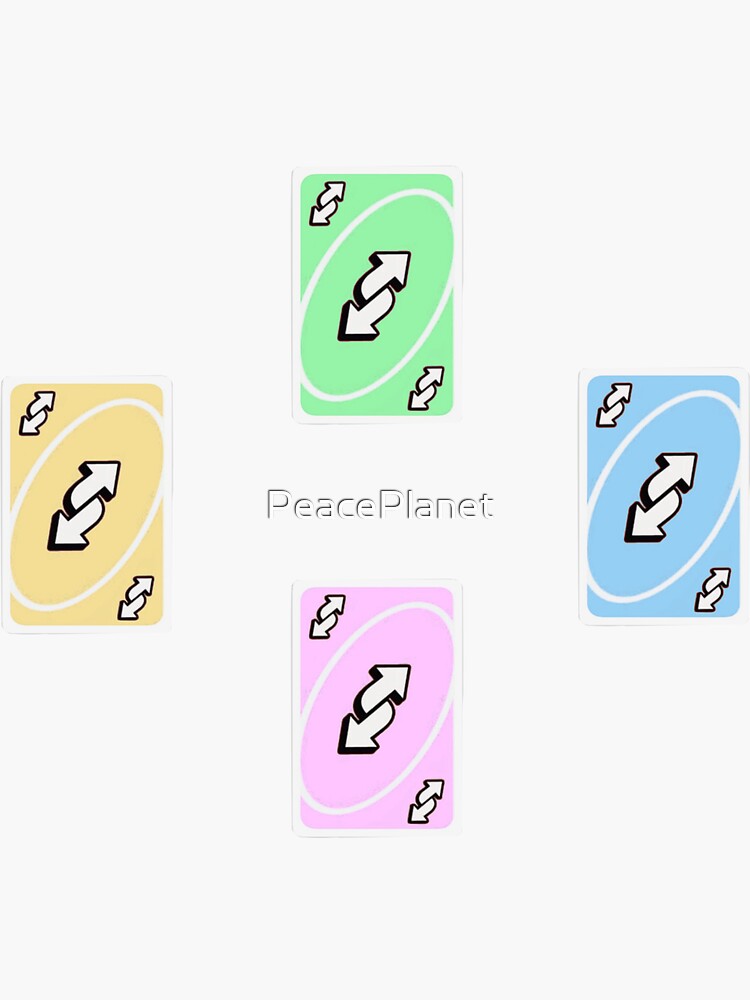 Pastel Purple Uno Reverse Card Sticker for Sale by PeacePlanet