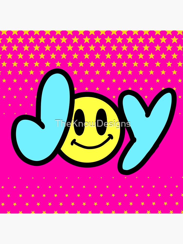"JOY" Sticker by TheKnowDesigns Redbubble