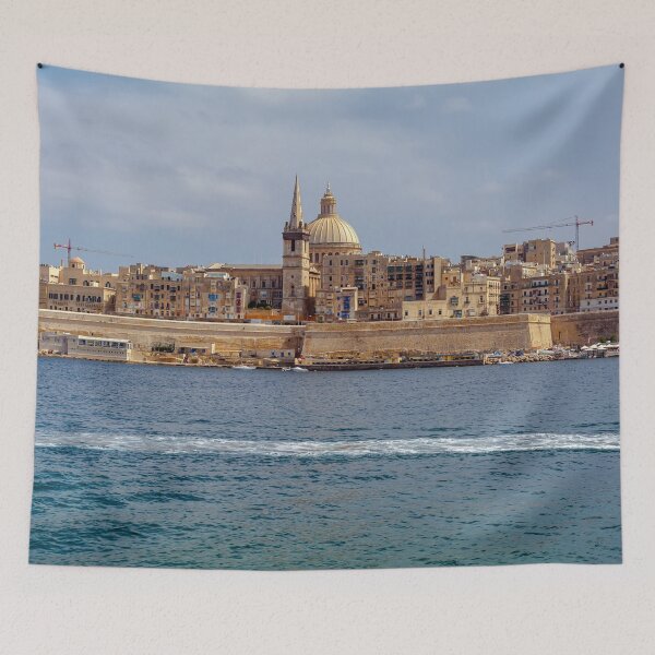 Item preview, Valletta city with traditional architecture of yellow limestone designed and sold by lena-maximova.