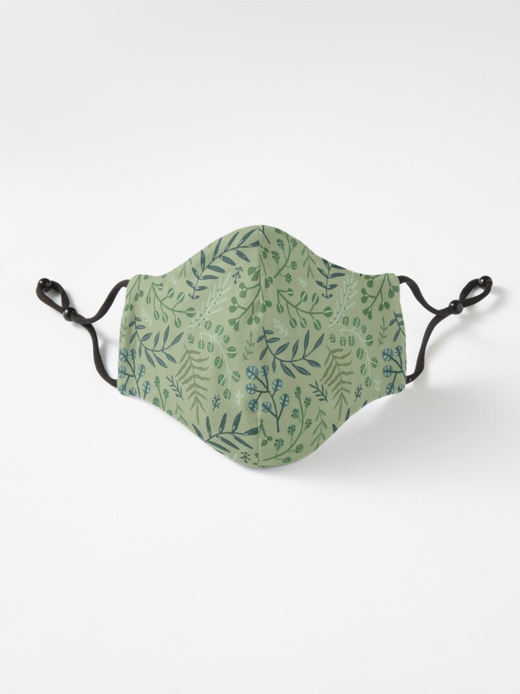 Alternate view of green leaves. leaf. nature. wild floral flowers Mask