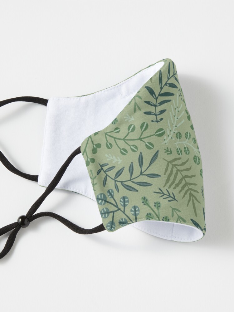 Alternate view of green leaves. leaf. nature. wild floral flowers Mask