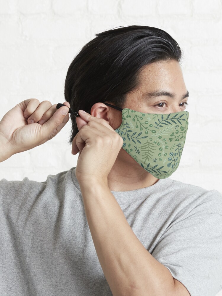 Alternate view of green leaves. leaf. nature. wild floral flowers Mask