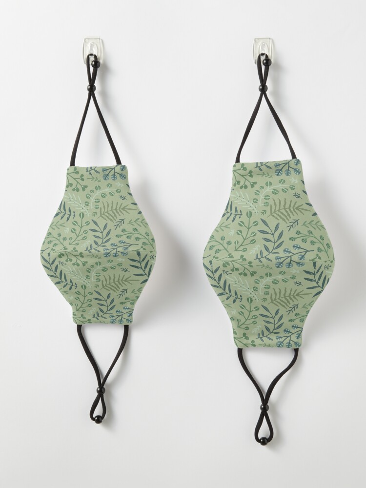 Alternate view of green leaves. leaf. nature. wild floral flowers Mask