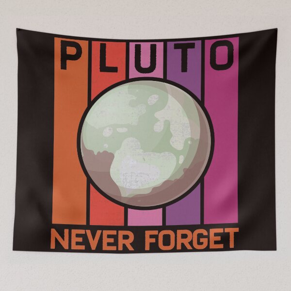 Item preview, Retro Never Forget Pluto Funny Space Science Vintage 70s designed and sold by merchzy.