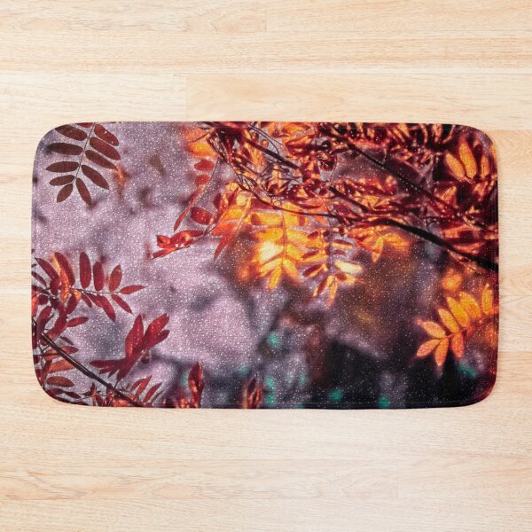 Item preview, Golden leaves with purple starry background designed and sold by SulkaCreative.