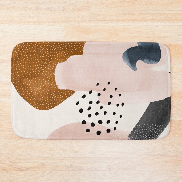 Item preview, Modern Minimalist Trendy Boho Abstract Art Brown, Pink and Grey designed and sold by TriadArtDesign.