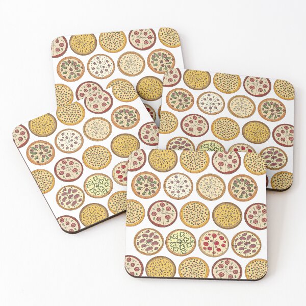Item preview, Happy and Fun Pizza Pattern designed and sold by whiteboardgirl.