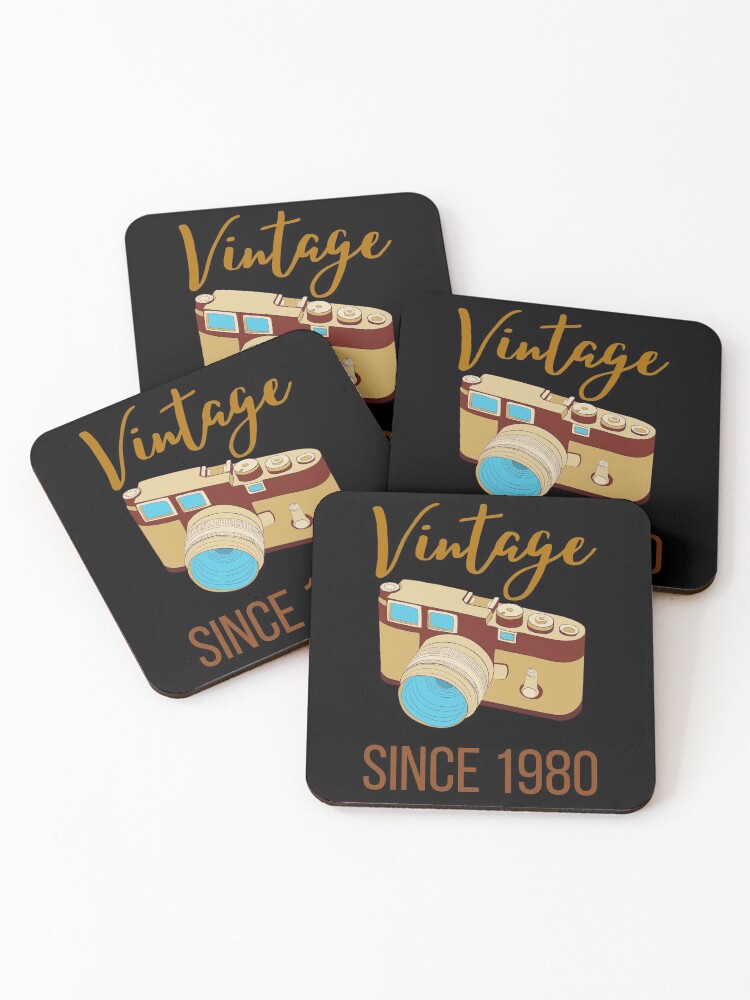 Thumbnail 1 of 5, Coasters (Set of 4), Retro Camera since 1980 designed and sold by OneTimeEngineer.