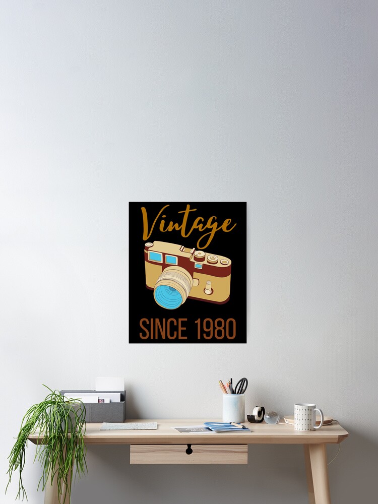 Thumbnail 2 of 3, Poster, Retro Camera since 1980 designed and sold by OneTimeEngineer.