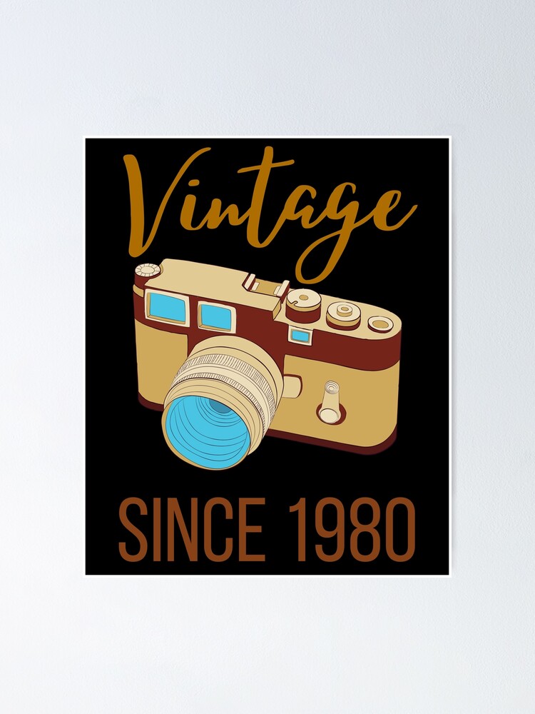 Thumbnail 1 of 3, Poster, Retro Camera since 1980 designed and sold by OneTimeEngineer.