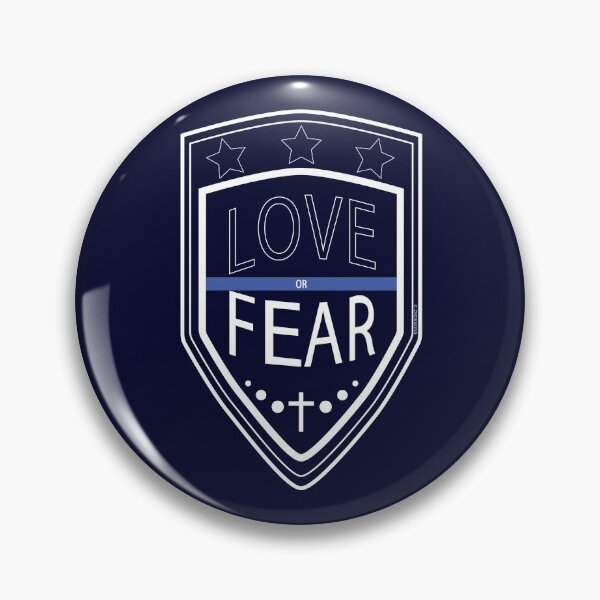 Item preview, Amor o miedo | Insignia blanca designed and sold by ZMorrisDesigns.