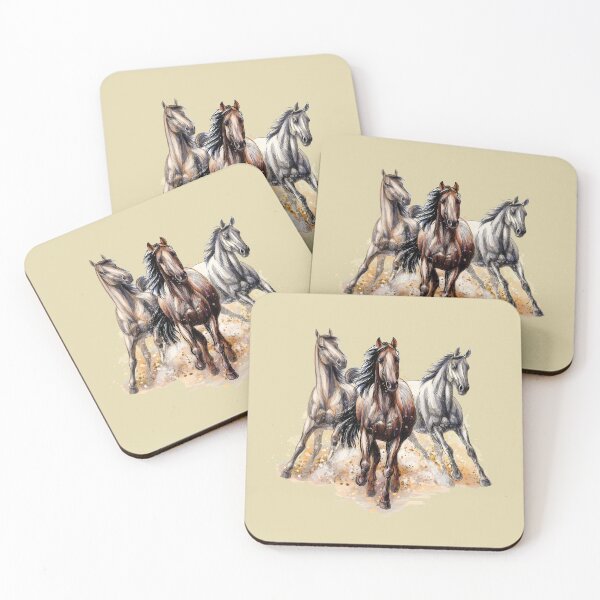Item preview, Horse Herd - Artistic Sketch Drawing Modern Art designed and sold by Artcraft-Ink.