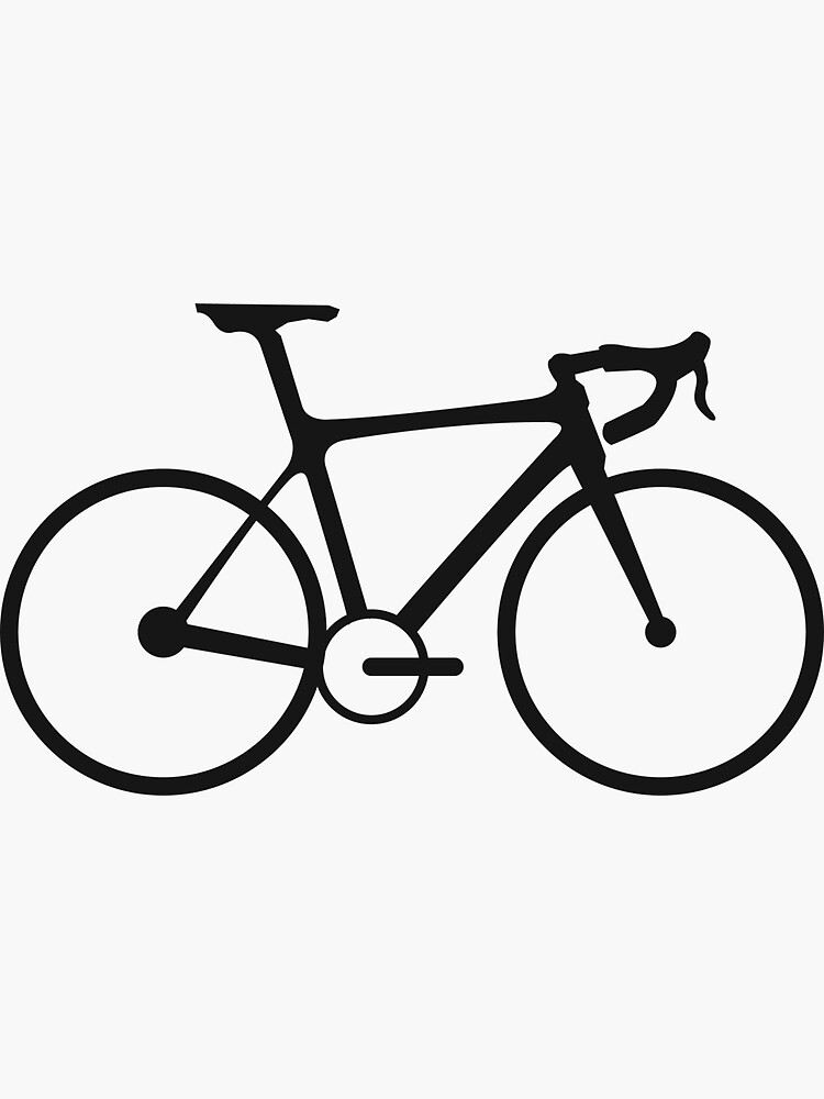 Racing Bike. Road Bike, Racing bicycle, Black on White. by TOMSREDBUBBLE