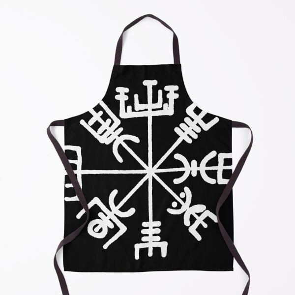 Item preview, vegvisir rune compass futhark guide germanic white black designed and sold by Canvasvendetta.