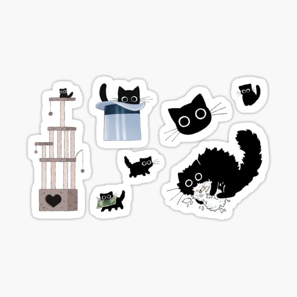 Misc Black Cat Collection Sticker