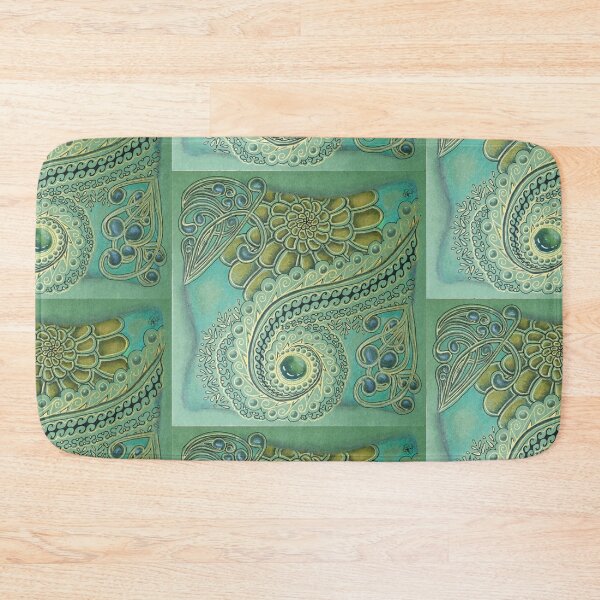 Item preview, Swirl Melody of Teal and Gold designed and sold by ACarlo.